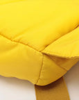 Pre-Loved Padded Nylon Triangle Sling Sling Bag Nylon with Silver Hardware, Yellow
