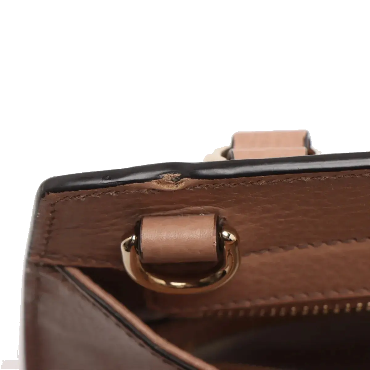 Pre-Loved Soho Tote Leather Small with Gold Hardware, Beige