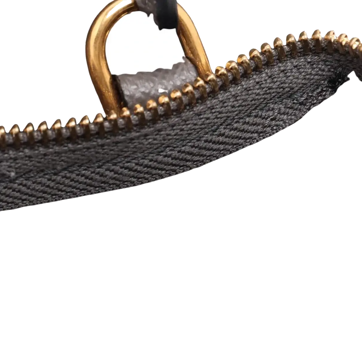 Pre-Loved Belt Bag Handbag Leather Micro with Gold Hardware, Gray