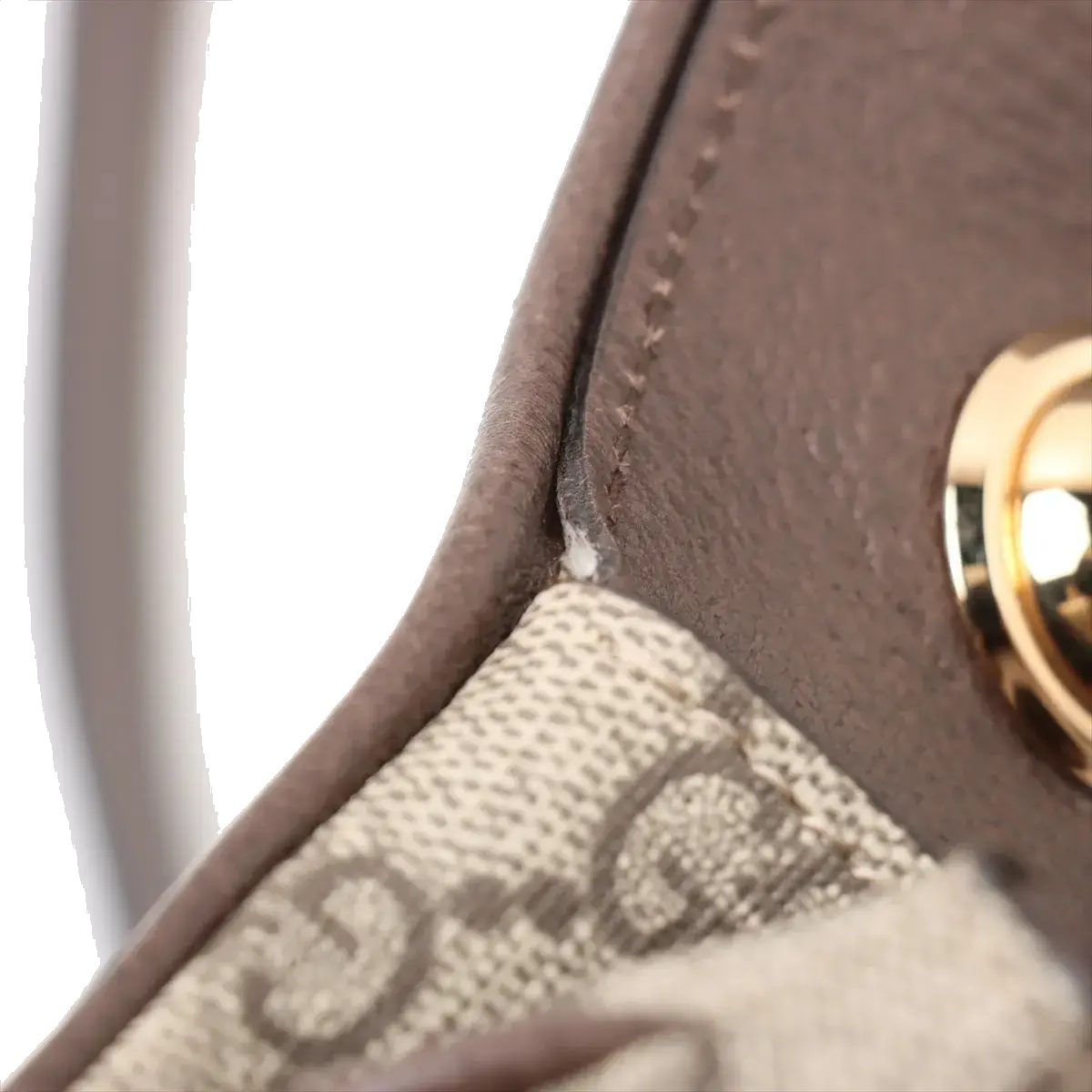 Pre-Loved Blondie Shoulder Bag GG Supreme Coated Canvas with Gold Hardware, Beige/Ebony
