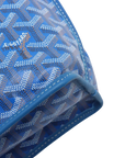 Pre-Loved Anjou Tote Goyardine Coated Canvas Mini with Silver Hardware, Blue