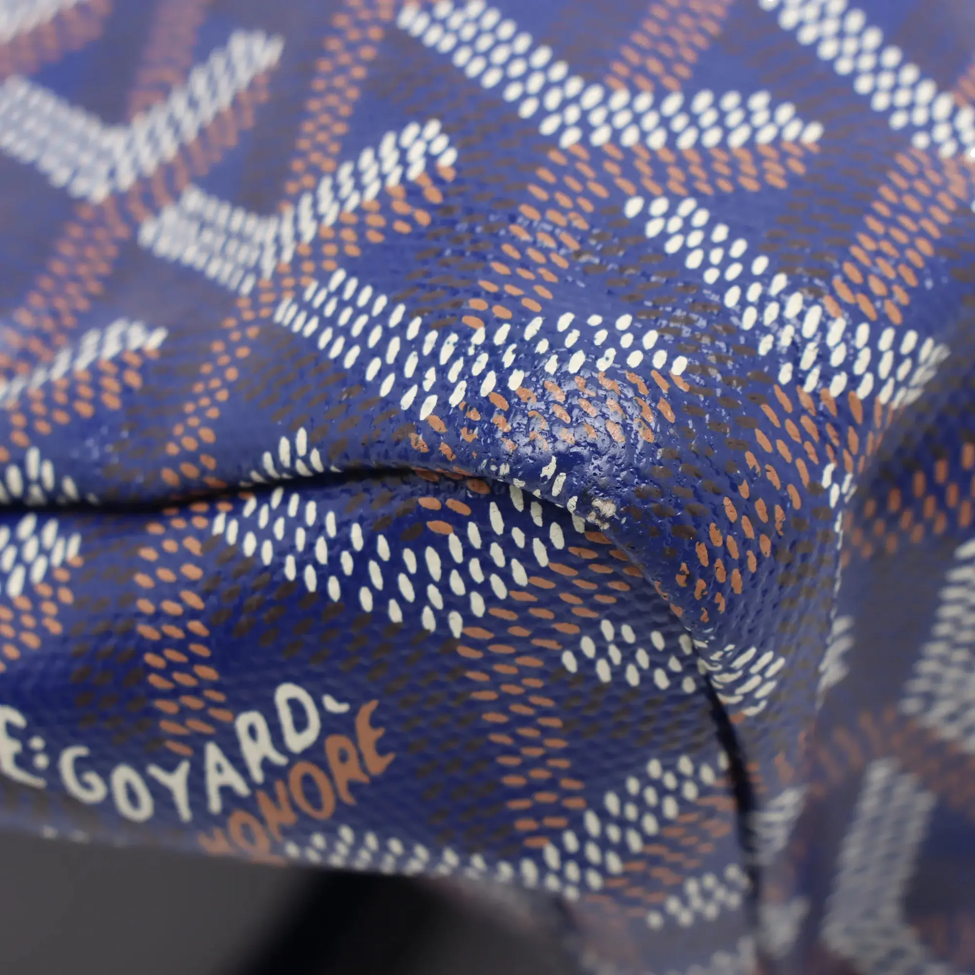 Pre-Loved Saint Louis Tote Goyardine Coated Canvas PM, Navy Blue