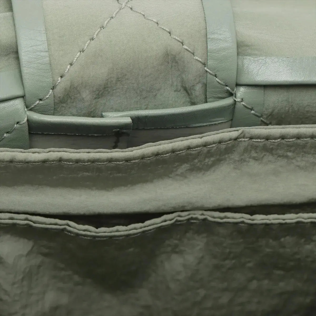Pre-Loved Cassette Crossbody Bag Intrecciato Leather Mini with Silver Hardware, Sage Green