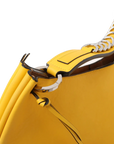 Pre-Loved Fortune Hobo Shoulder Bag Leather with Silver Hardware, Yellow