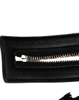Pre-Loved Veneta Shoulder Bag Intrecciato Leather Medium with Gold Hardware, Black