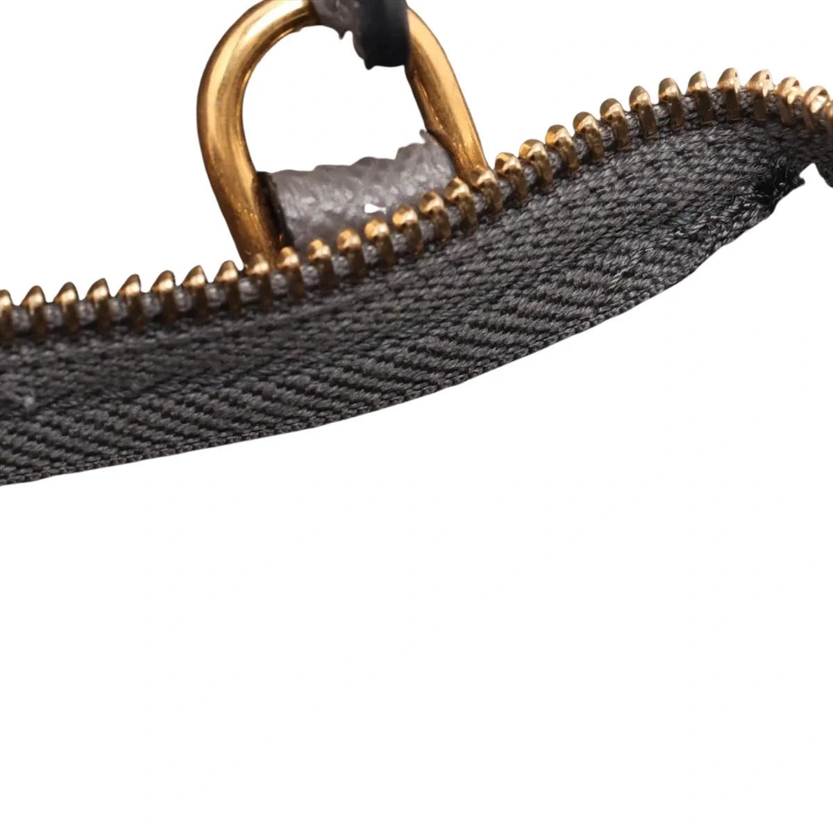Pre-Loved Belt Bag Handbag Leather Micro with Gold Hardware, Gray