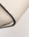 Pre-Loved Peekaboo Iconic Selleria Handbag Leather Small with Silver Hardware, Ivory