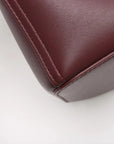 Pre-Loved Pebble Bucket Bag Bucket Bag Leather Mini with Gold Hardware, Burgundy