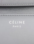 Pre-Loved Classic Box Shoulder Bag Leather Medium with Silver Hardware, Gray