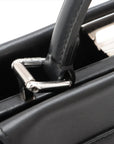 Pre-Loved Peekaboo Handbag Leather Mini with Silver Hardware, Black