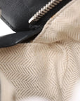 Pre-Loved Puzzle Handbag Embroidered Leather Small with Silver Hardware, Black Multicolor