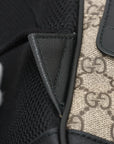 Pre-Loved GG Supreme Backpack GG Supreme Coated Canvas Small with Silver Hardware, Beige/Ebony