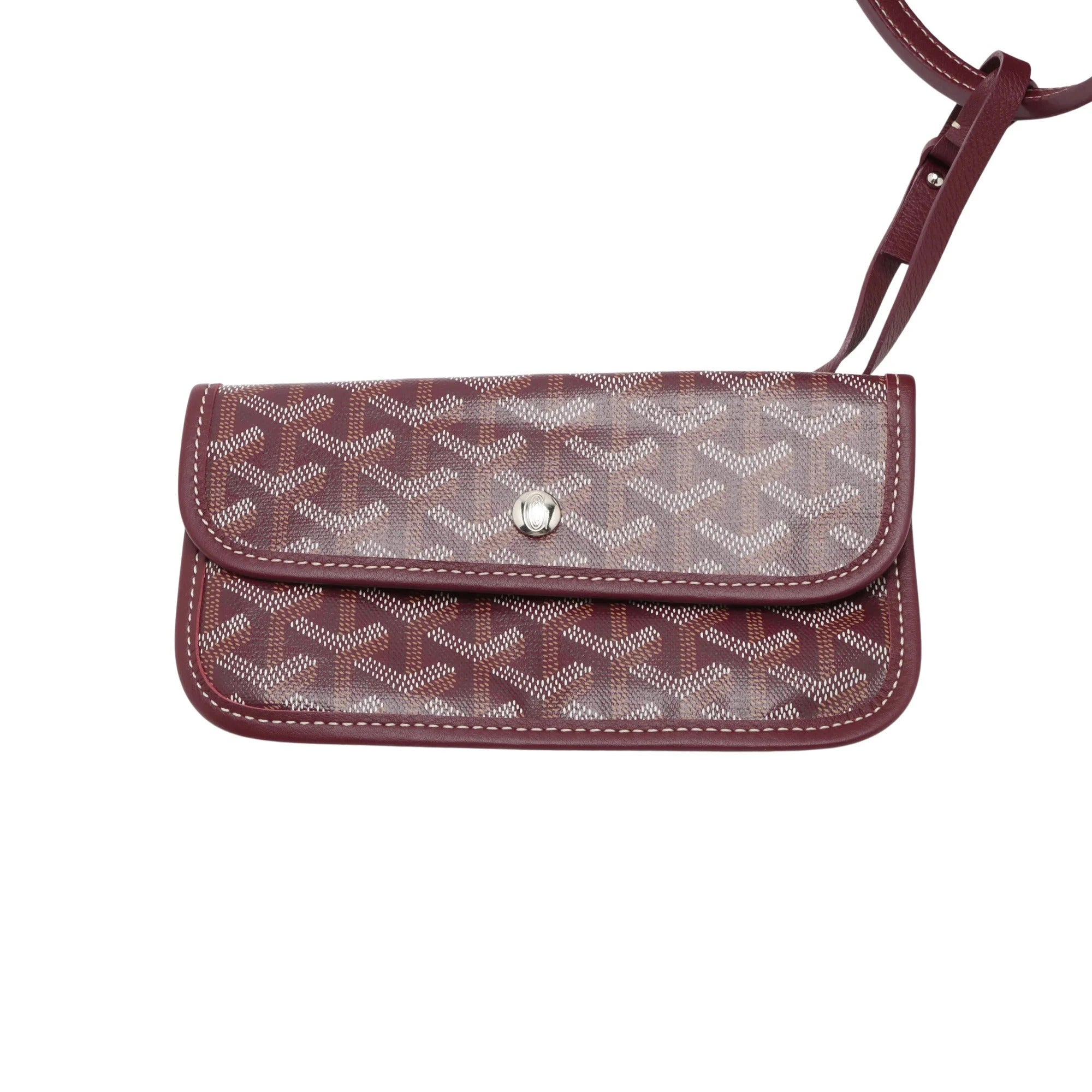 Pre-Loved Saint Louis Tote Goyardine Coated Canvas PM with Silver Hardware, Burgundy