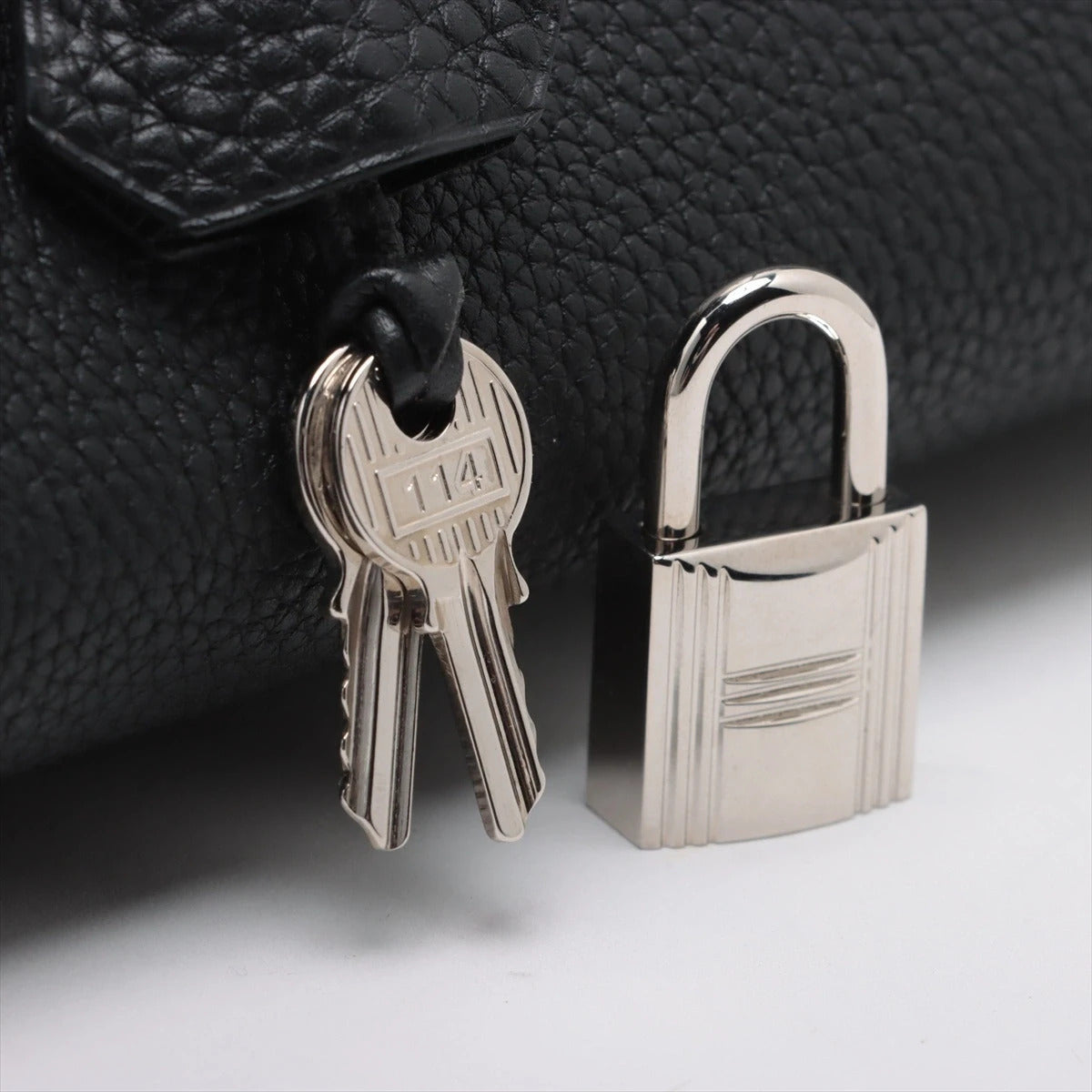 Pre-Loved Birkin Handbag Leather 30 with Palladium Hardware, Black
