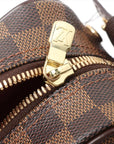 Pre-Loved Olav Crossbody Bag Damier Coated Canvas PM with Gold Hardware, Brown