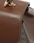 Pre-Loved Horsebit 1955 Handbag Monogram Coated Canvas with Gold Hardware, Beige/Brown