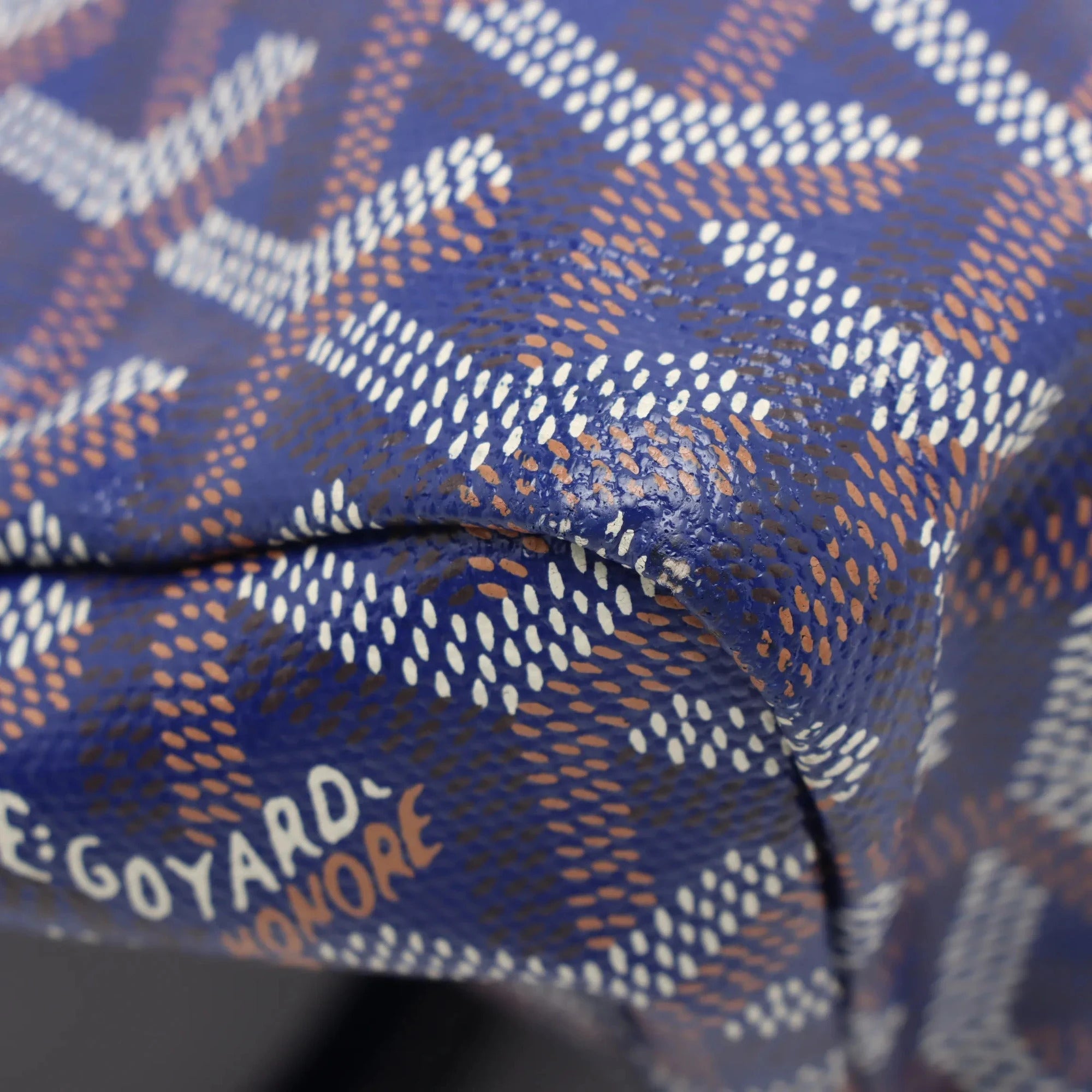 Pre-Loved Saint Louis Tote Goyardine Coated Canvas PM, Navy Blue