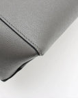Pre-Loved Belt Bag Handbag Leather Micro with Gold Hardware, Gray