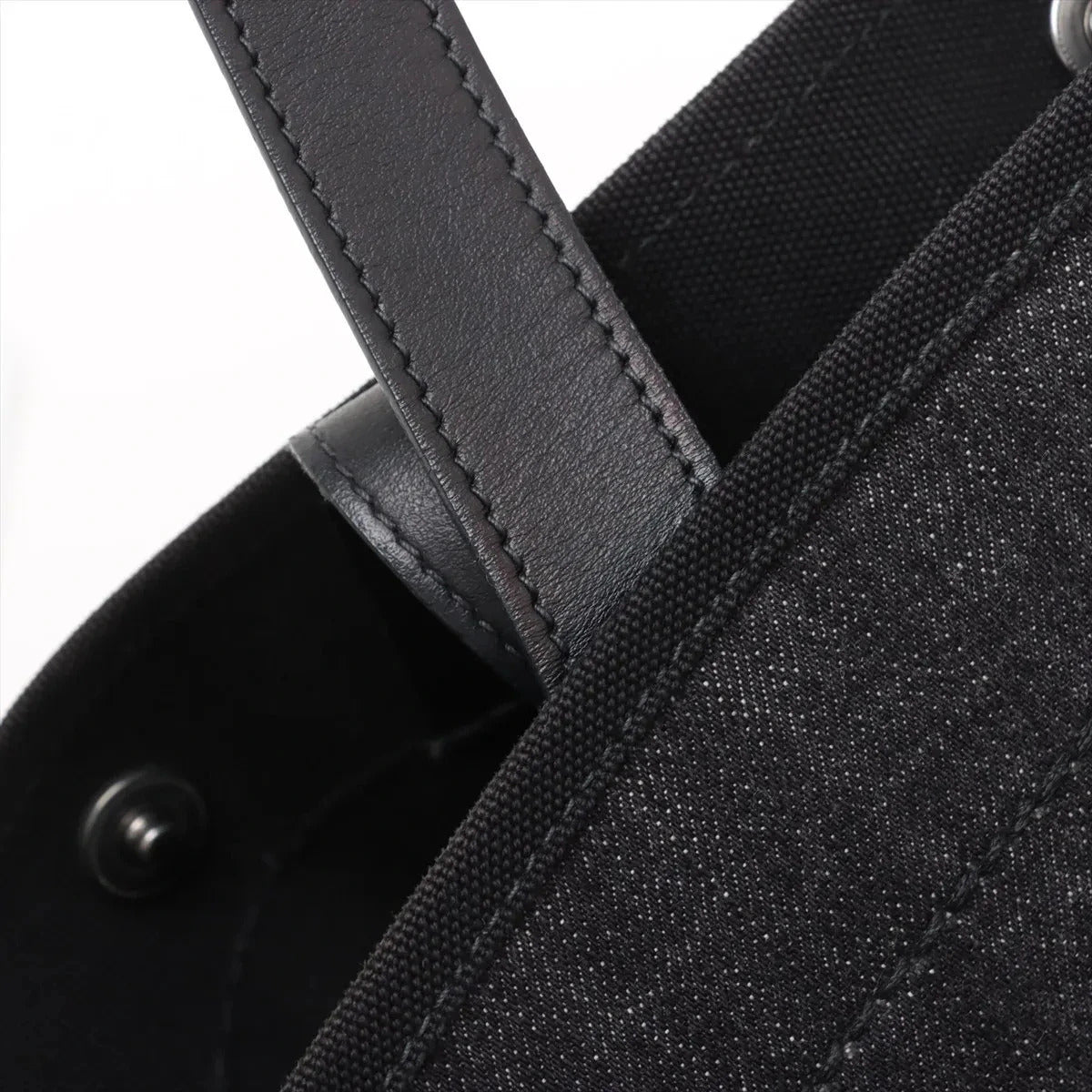Pre-Loved Denim Tote Tote Denim with Silver Hardware, Black
