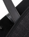 Pre-Loved Denim Tote Tote Denim with Silver Hardware, Black