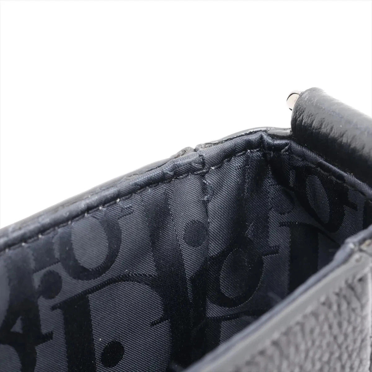 Pre-Loved Hit the Road Crossbody Bag Leather with Silver Hardware, Black