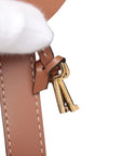 Pre-Loved Triomphe Boston Bag Handbag Triomphe Coated Canvas Small with Gold Hardware, Brown