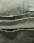 Pre-Loved Cassette Crossbody Bag Intrecciato Leather Mini with Silver Hardware, Sage Green