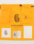 Pre-Loved Saïgon Handbag Goyardine Coated Canvas Mini with Silver Hardware, Yellow