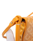 Pre-Loved Plumet Crossbody Bag Goyardine Coated Canvas with Silver Hardware, Yellow