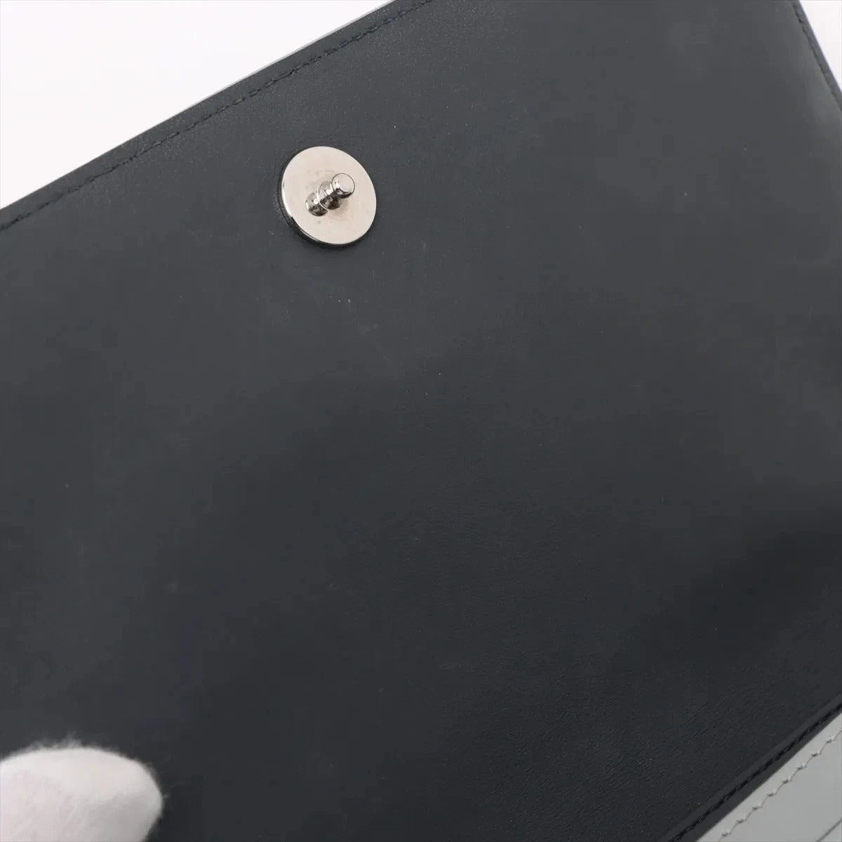 Pre-Loved Diorama Wallet on Chain Crossbody Bag Cannage Micro-Cannage Leather Small with Silver Hardware, Silver
