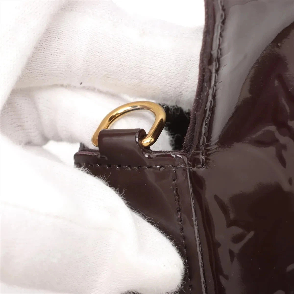 Pre-Loved Pochette Félicie Crossbody Bag Monogram Patent Leather with Gold Hardware, Amarante