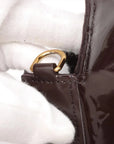 Pre-Loved Pochette Félicie Crossbody Bag Monogram Patent Leather with Gold Hardware, Amarante