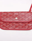 Pre-Loved Saint Louis Tote Goyardine Chevron Coated Canvas GM with Silver Hardware, Red