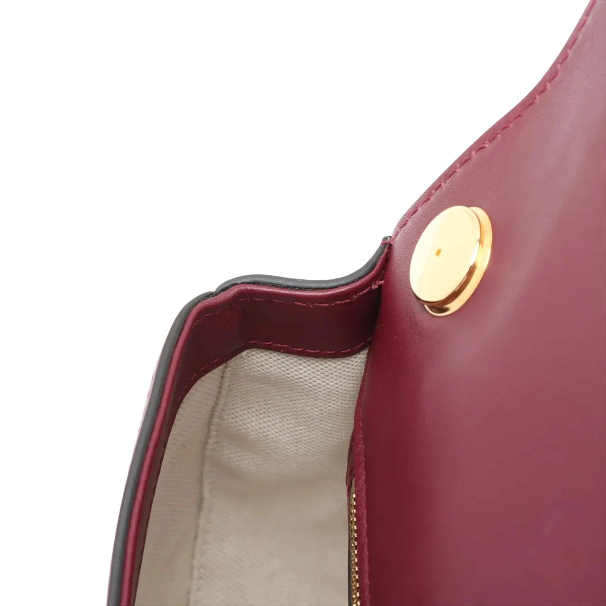 Pre-Loved Blondie Shoulder Bag Leather Mini with Gold Hardware, Burgundy