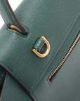 Pre-Loved Belt Bag Handbag Leather Micro with Gold Hardware, Green