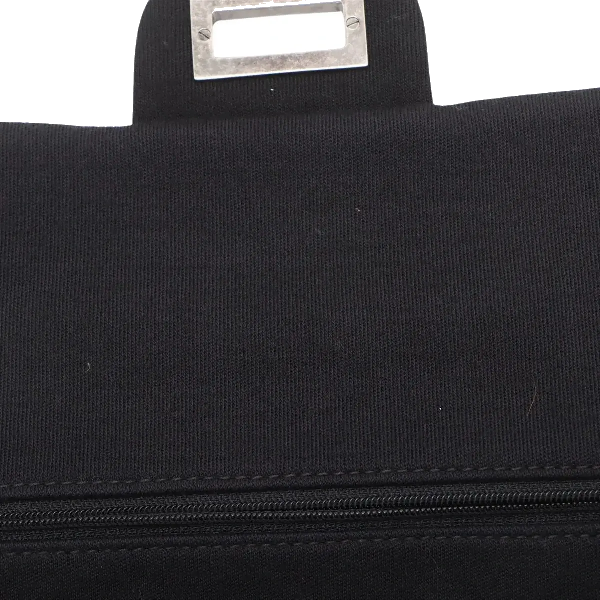 Pre-Loved 2.55 Reissue Double Flap Shoulder Bag Quilted Jersey 226 with Aged Silver Hardware, Black