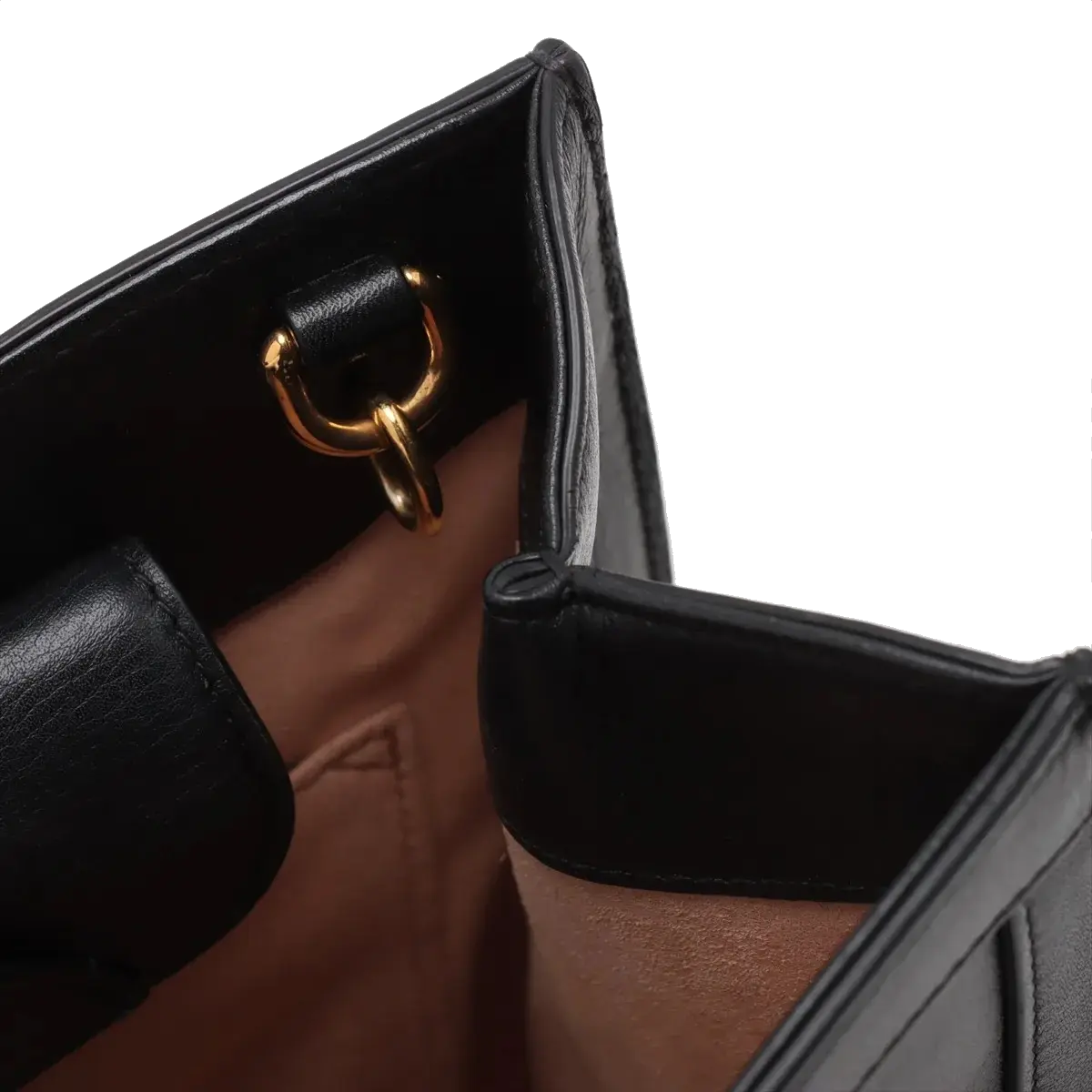 Pre-Loved Diana Bamboo Tote Leather Small with Gold Hardware, Black
