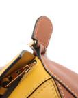 Pre-Loved Puzzle Handbag Leather Mini with Gold Hardware, Yellow, Tan, Cream