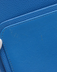 Pre-Loved Classic Double Flap Shoulder Bag Quilted Leather Jumbo with Ruthenium Hardware, Blue
