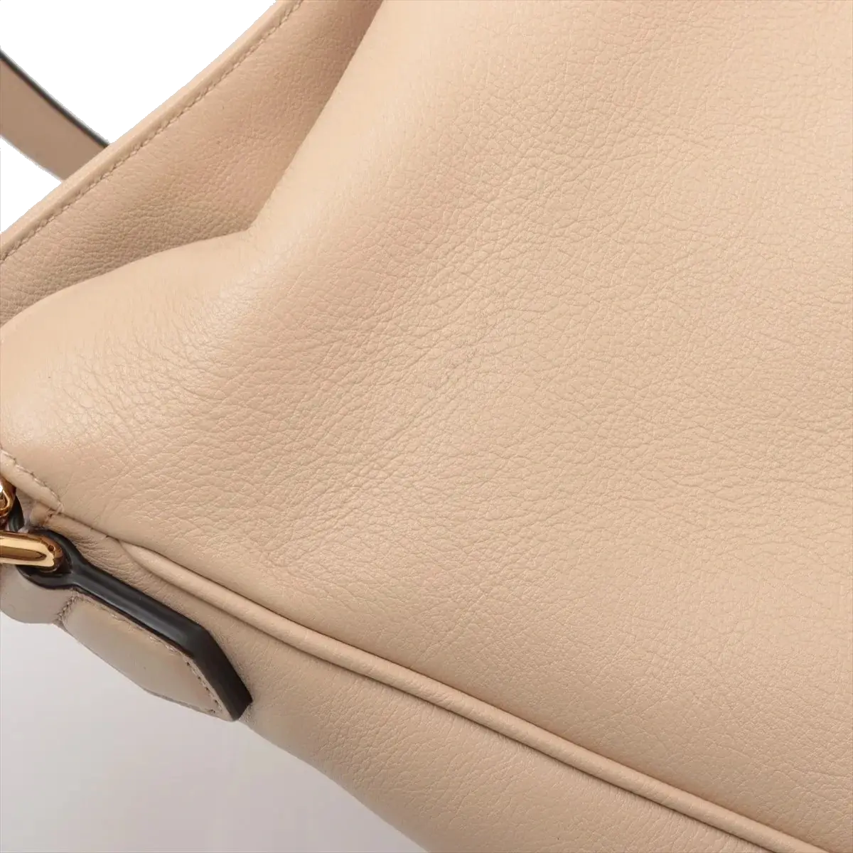 Pre-Loved Diana Bamboo Shoulder Bag Leather Medium with Gold Hardware, Beige