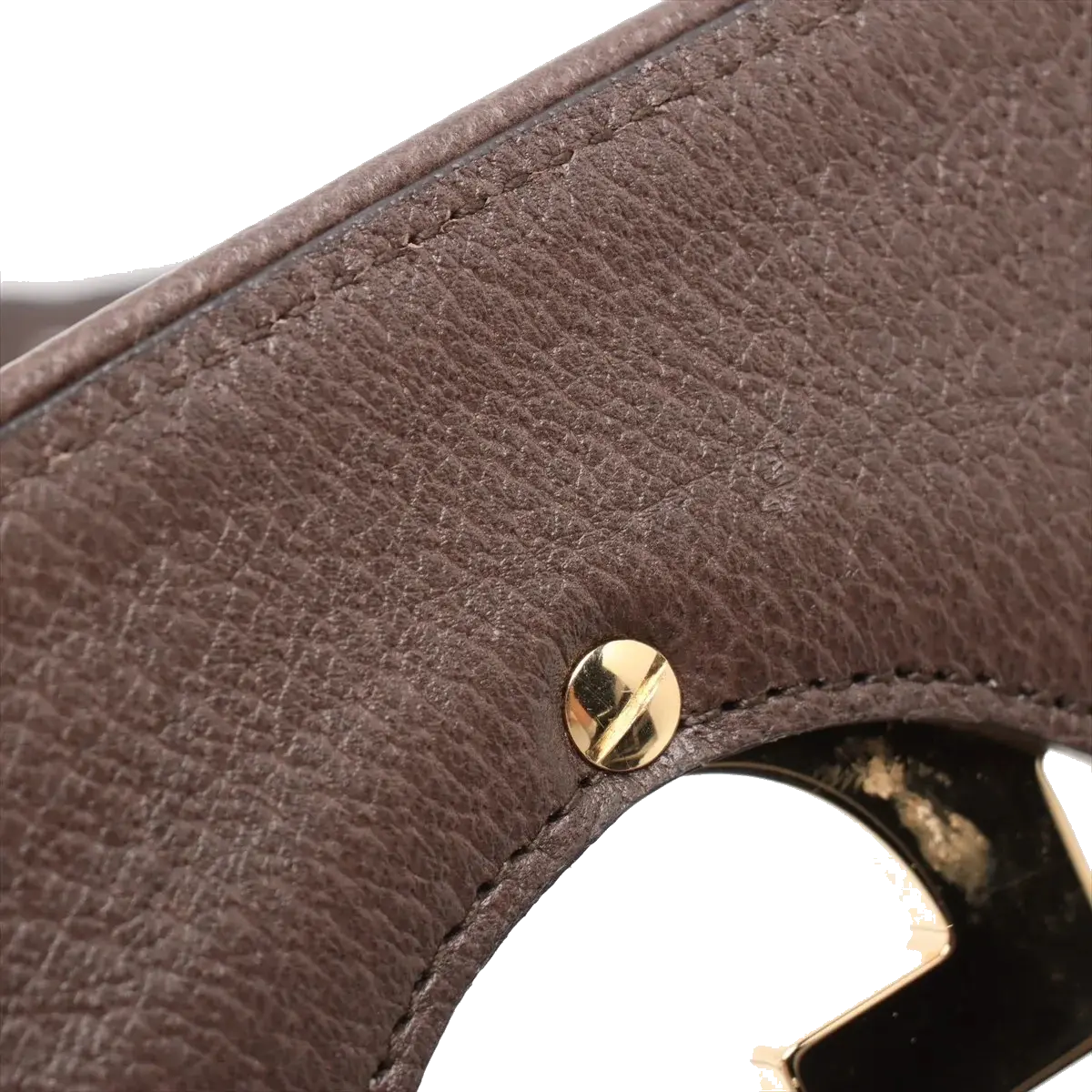 Pre-Loved Blondie Shoulder Bag GG Supreme Coated Canvas with Gold Hardware, Beige/Ebony