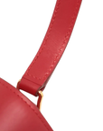 Pre-Loved Triomphe Shoulder Bag Leather Teen with Gold Hardware, Red