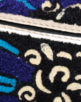 Pre-Loved Puzzle Handbag Embroidered Leather Small with Silver Hardware, Black Multicolor