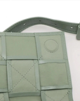 Pre-Loved Cassette Crossbody Bag Intrecciato Leather Mini with Silver Hardware, Sage Green