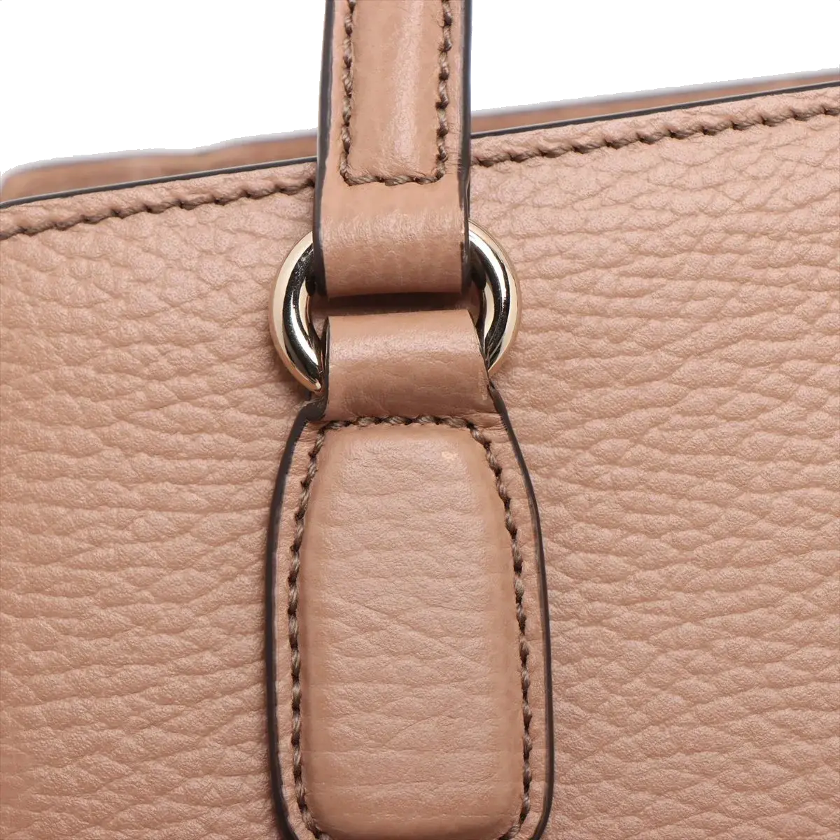 Pre-Loved Soho Tote Leather Small with Gold Hardware, Beige