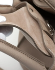 Pre-Loved Big Bag Tote Leather Small with Silver Hardware, Taupe