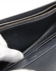 Pre-Loved Diorama Wallet on Chain Crossbody Bag Cannage Micro-Cannage Leather Small with Silver Hardware, Silver