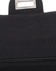 Pre-Loved 2.55 Reissue Double Flap Shoulder Bag Quilted Jersey 226 with Aged Silver Hardware, Black