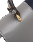 Pre-Loved Sylvie Handbag Floral Leather Medium with Gold Hardware, Gray