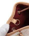 Pre-Loved Petit Noé Shoulder Bag Monogram Multicolore Coated Canvas Petit with Gold Hardware, White Multicolor